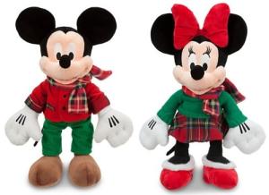 Quality 12 inch Disney Plush Toys Large Tartan Christmas Mickey Fashion wholesale