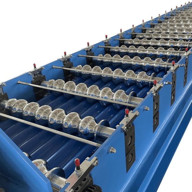 Steel Electric Corrugated Steel Panel Roll Forming Machine PLC Control