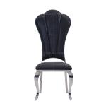 PU Cushion Black Metal Dining Room Chairs 9.2kg Light And Comfortable