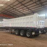 Jost Kingpin Customized 3 Axle 60tons Trailer Dump Truck With Fuwa/BPW Axle