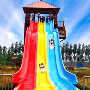Quality Eco Friendly 3 Lane Water Slide Customizable Design Fiberglass Waterslides wholesale