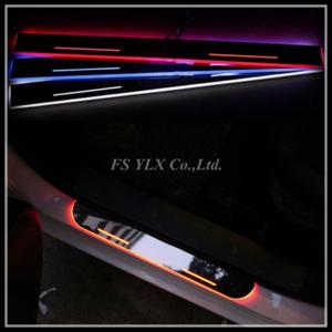 Quality For Mercedes Benz GLK GLA X156 W205 LED door sill plate light LED logo moving scuff light wholesale