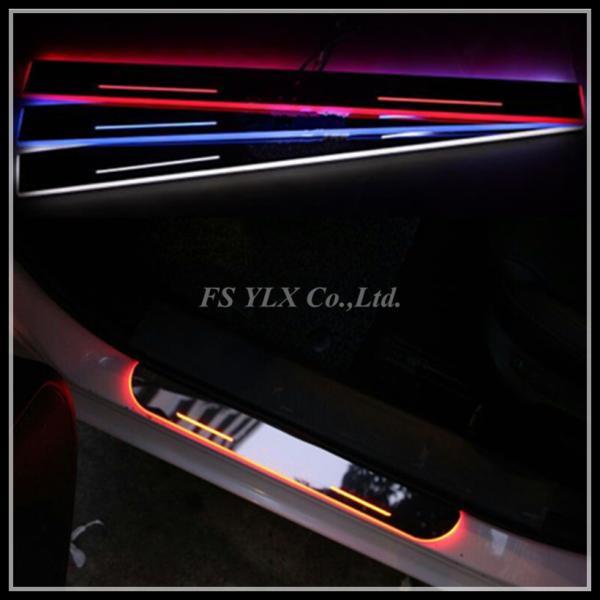 For Mercedes Benz GLK GLA X156 W205 LED door sill plate light LED logo moving
