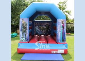 Quality Eco Friendly Child Big Frozen Jumping Castle With Roof For Parties wholesale