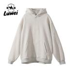 Oversized Thick Hip Hop Plain Sublimation Cropped Hoody Cotton Hooded Drawstring