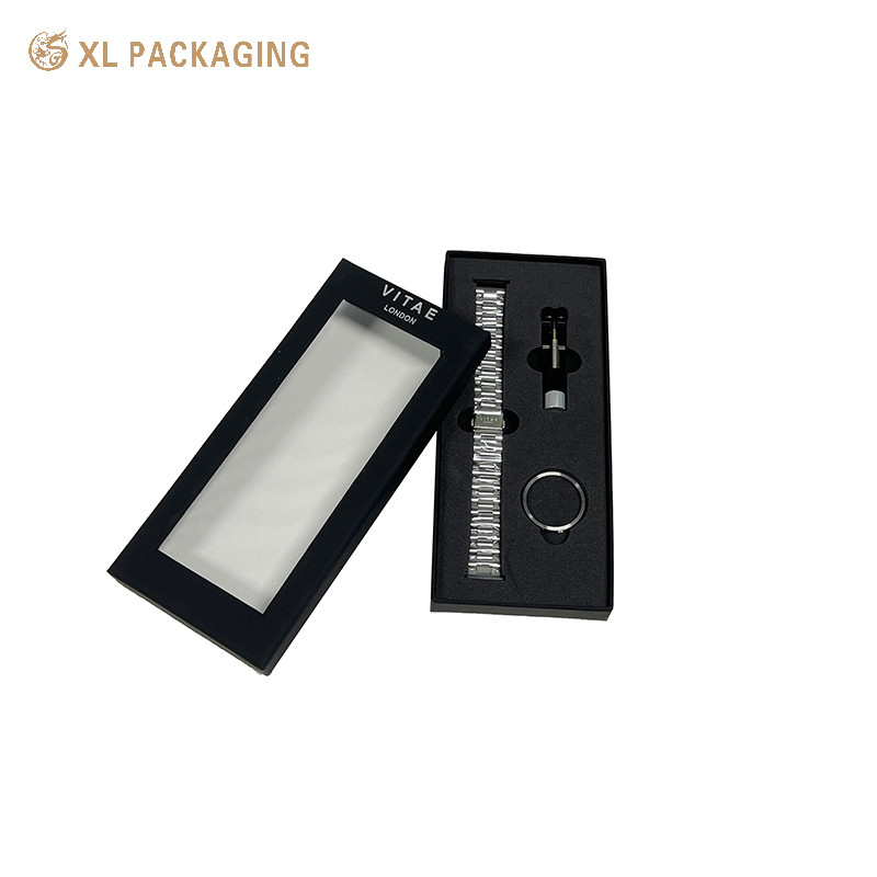 OEM Customize Luxury Texture Paper Watch Gift Box With Instruction Manual Cards Rigid Boxes