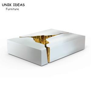 Quality Modern White Black Stainless Steel Coffee Table Designs Metal Short 1100x700x340 wholesale