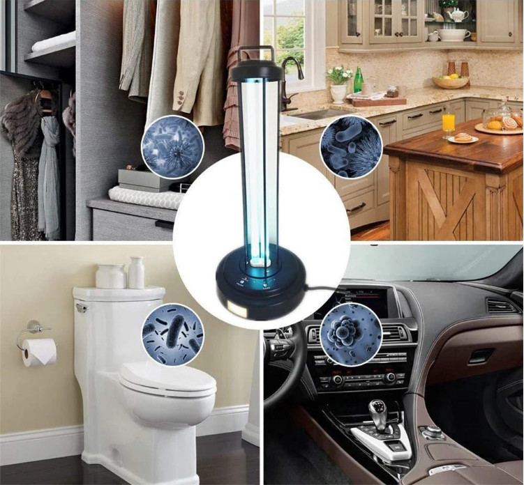 Time Control UVC Disinfection Lamp / Household Germicidal Mites Lights