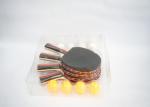Carry Bag Packing Table Tennis Set 4 Bats 8 ABS Balls With Rubber Durable Color