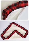 Double Sided Sublimation Pillow Case Blanks Printed Plaid Cotton Linen