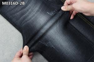 Quality 10 Oz High Stretch Cross Hatch Jeans Fabric Slub Balck Denim Fabric For Men'S Wear wholesale