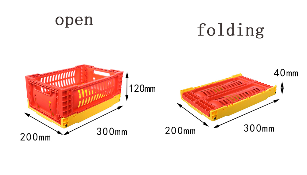 PP Warehouse Collapsible Crate for Easy Storage and Transportation Various Colors