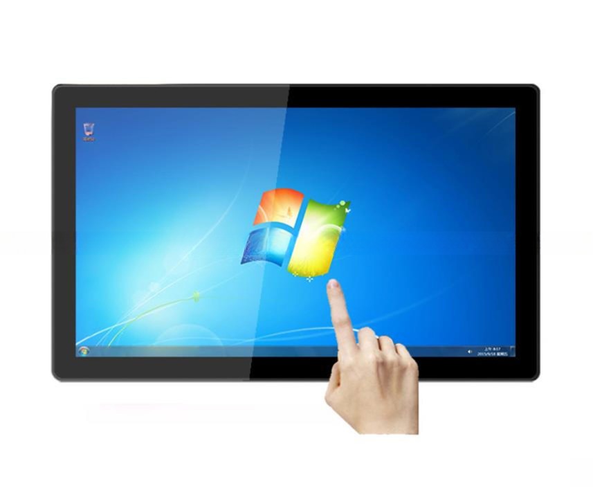 Wall mounted 43 inch self-service information terminal touch screen monitor PC interactive kiosk with Android or Win10 OS