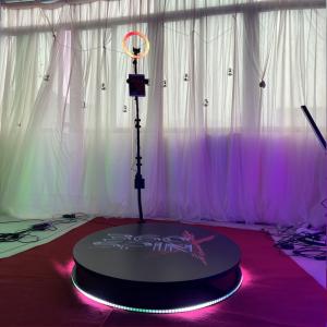 Quality Party 360 Selfie Photo Booth adjustable Interactive With ring light wholesale