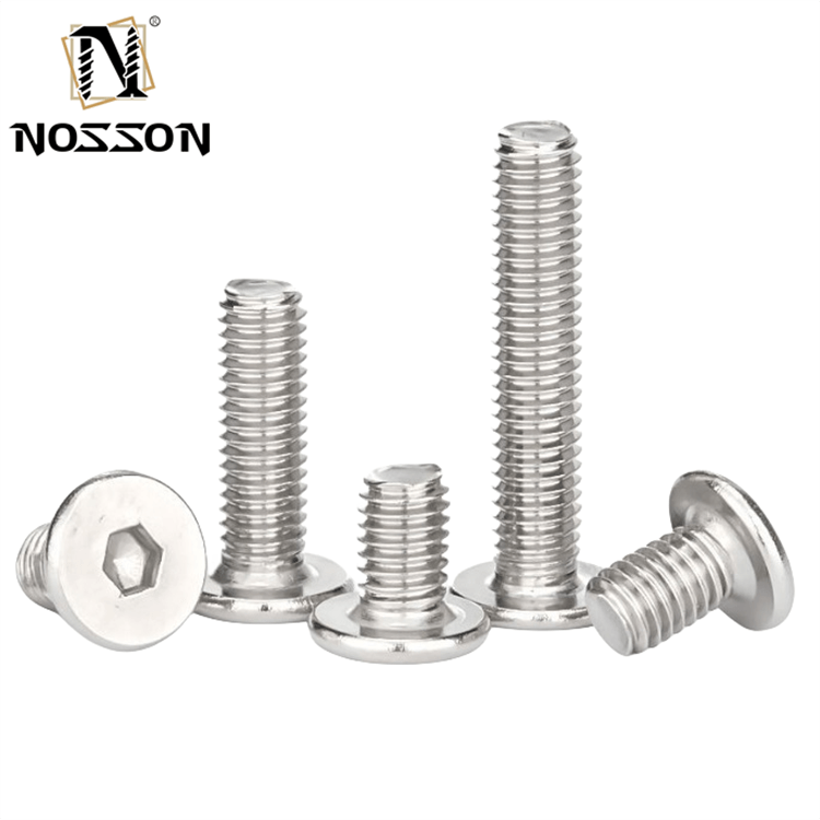 Stainless Steel M4 M5 Flat Head Allen Hex Socket Screw A2 70 with Ultra Low Profile Design and Metric Measurement System
