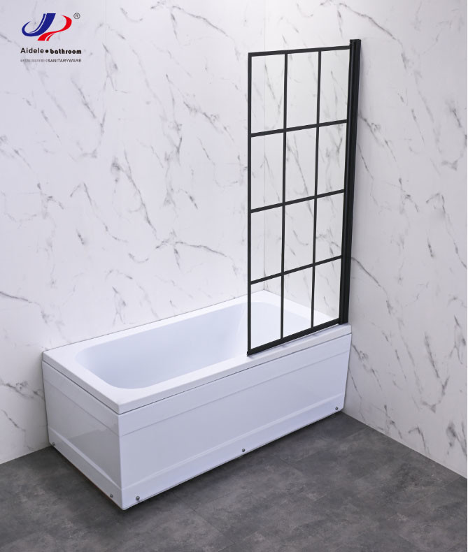 Modern Black Aluminum Shower Enclosure With 5/6mm Tempered Glass-Durable & Stylish