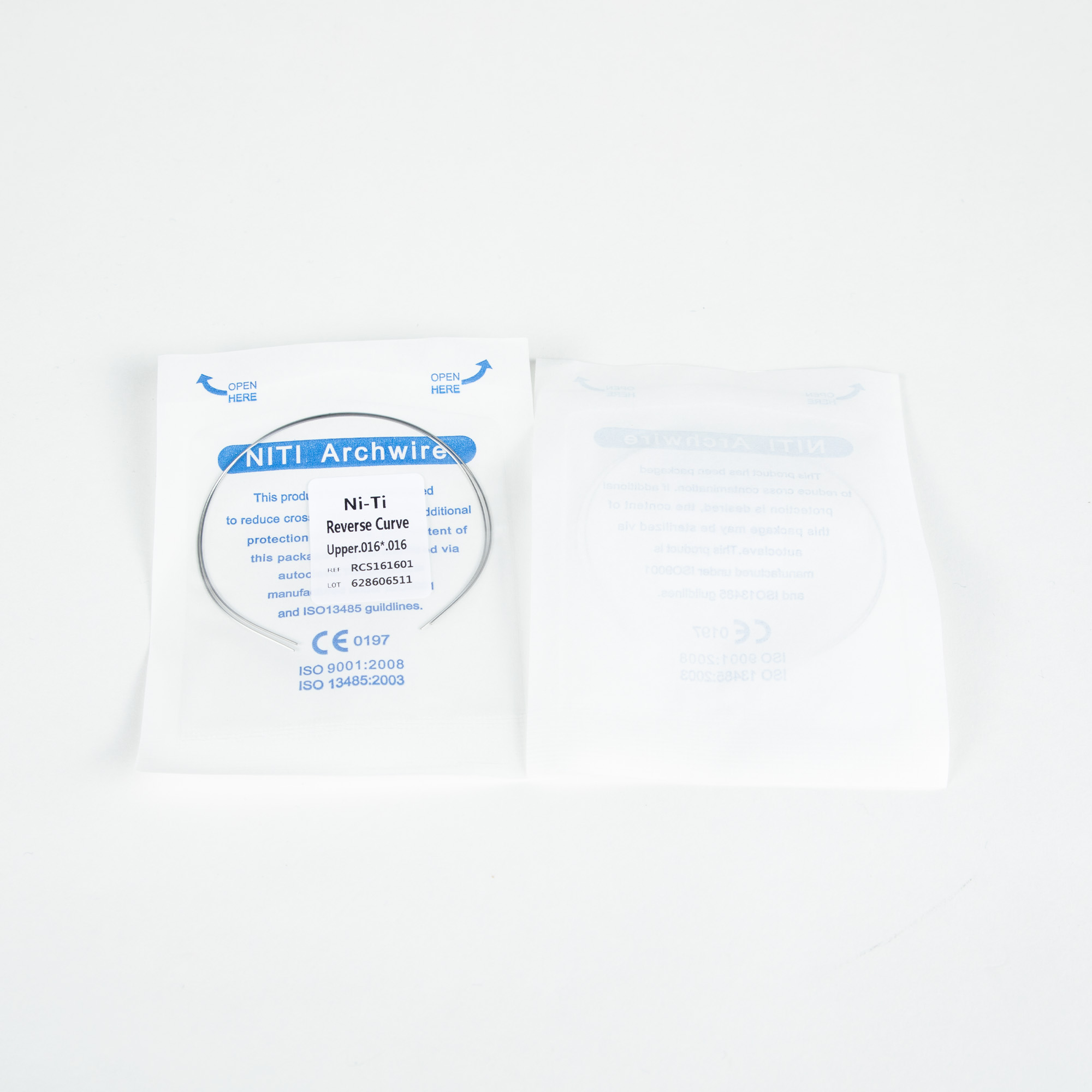 NiTi Rectangular Wires for Orthodontic Treatment Reverse Curve Design and CCC Certification