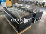 Supermarket Island Freezer Sliding Glass Top Deep Combined Island Freezer