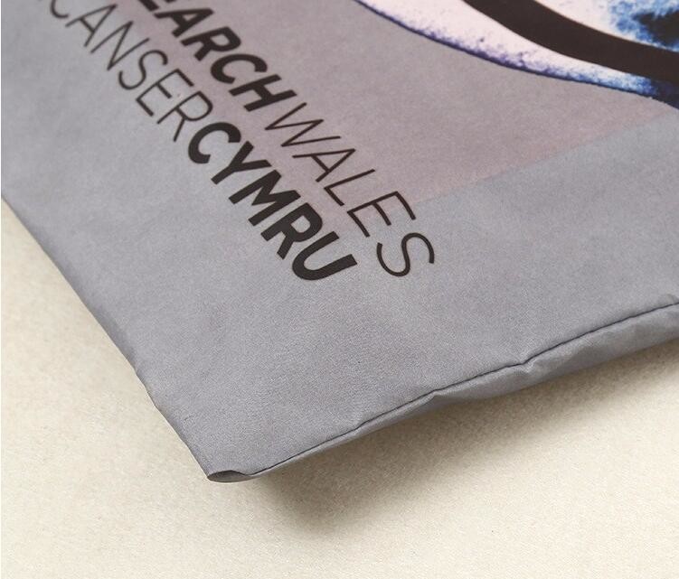 Recycled Foldable Nylon Polyester Tote Bag with logos polyester shopping bag Custom advertising handle non woven bag PAC