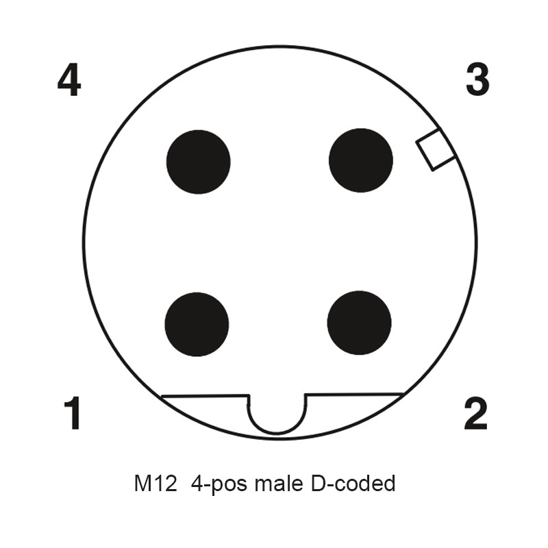 Industrial Camera 4P Elbow 4pin A-Coding Female Ip67 Connector Panel 4way M12 PCB Waterproof Connector