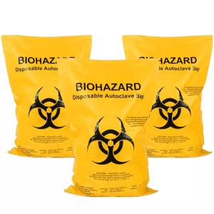 Quality Biodegradable Plastic Hospital Biohazard Waste Bags Biohazard Bags Price Autoclavable Temperature Indicator Patch wholesale