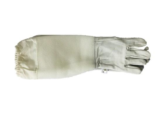 White Ventilated Gloves for Beekeeping White Sheepskin Gloves with White Soft