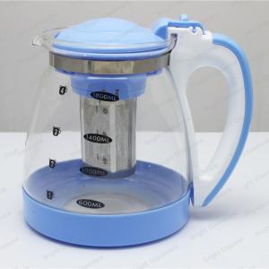 Quality Eco-friendly food grade heat resistant glass teapot with filter, glass water bottle with handle wholesale