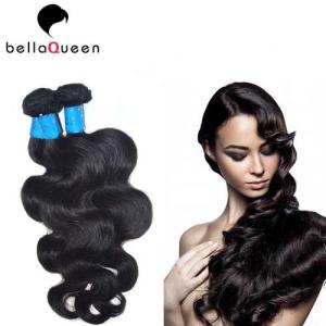 Quality Full Cuticel Grade 7a Human Hair Extension , Natural Black Body Wave wholesale