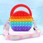 Push Bubble Girls Pop Shoulder Bag , Relieve Stress Pop Fidget Purse
