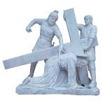 Religion Christian Stone Jesus cross marble sculpture,China stone carving