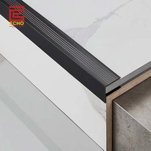 Quality Square Stair Nosing Trim Stainless Steel Stair Tread Nosing Strip For Tiled Steps wholesale