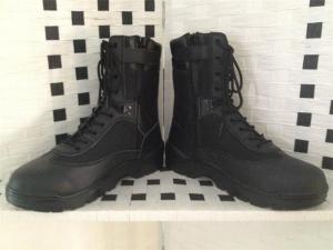 Quality Hot sale black leather boot/combat boot wholesale