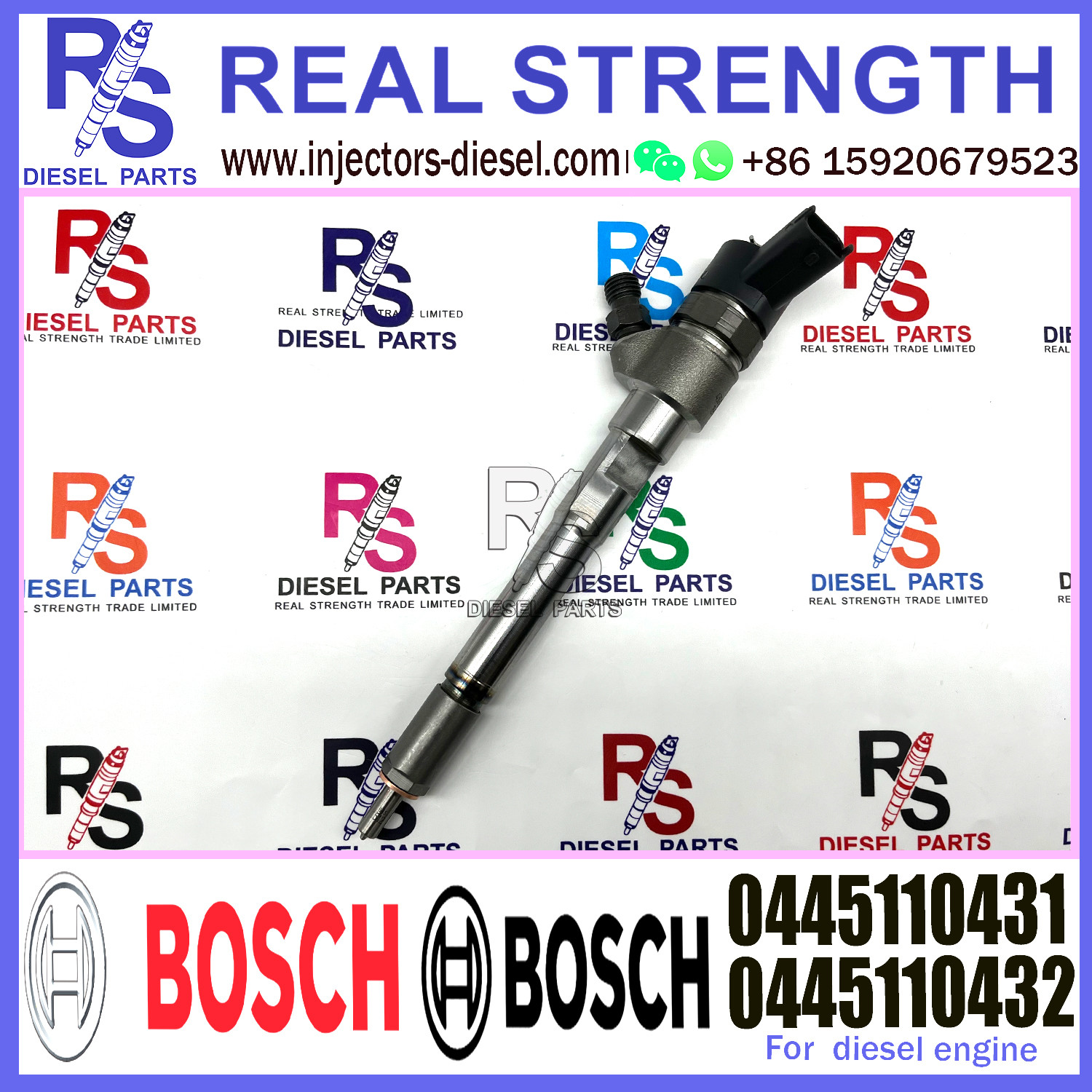 Diesel Fuel Injector Assy 0445 110 431 0445110432 Electric Fuel Injector 0445110431 For JAC