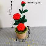 New Creative Luxury Handmade Crochet Knitting Plants Flowers Handicraft Home