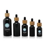 Round 5ml Bamboo Black Essential Oil Dropper Bottle