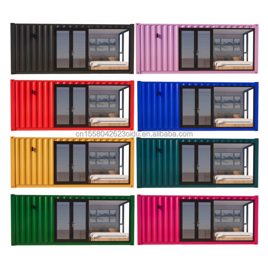 50/75/100mm Wave Sandwich Panel Wall Modern 20ft EU Prefabricated Container houses Wooden House Independent Garden Apartment for Hotel