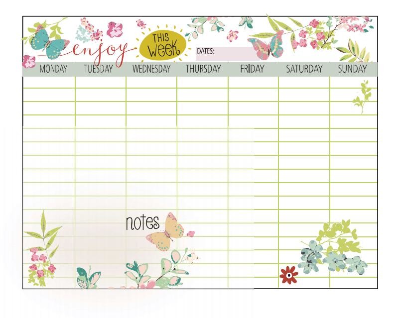 Horizontal Refrigerator Dry Erase Calendar Monthly Fridge Whiteboard Planner