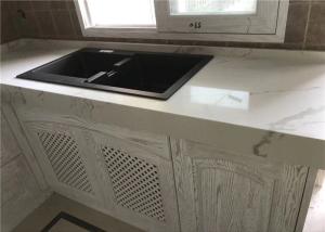 Quality Decorative Prefab Kitchen Countertops Gold Quartz Slab Luxury Appearance wholesale