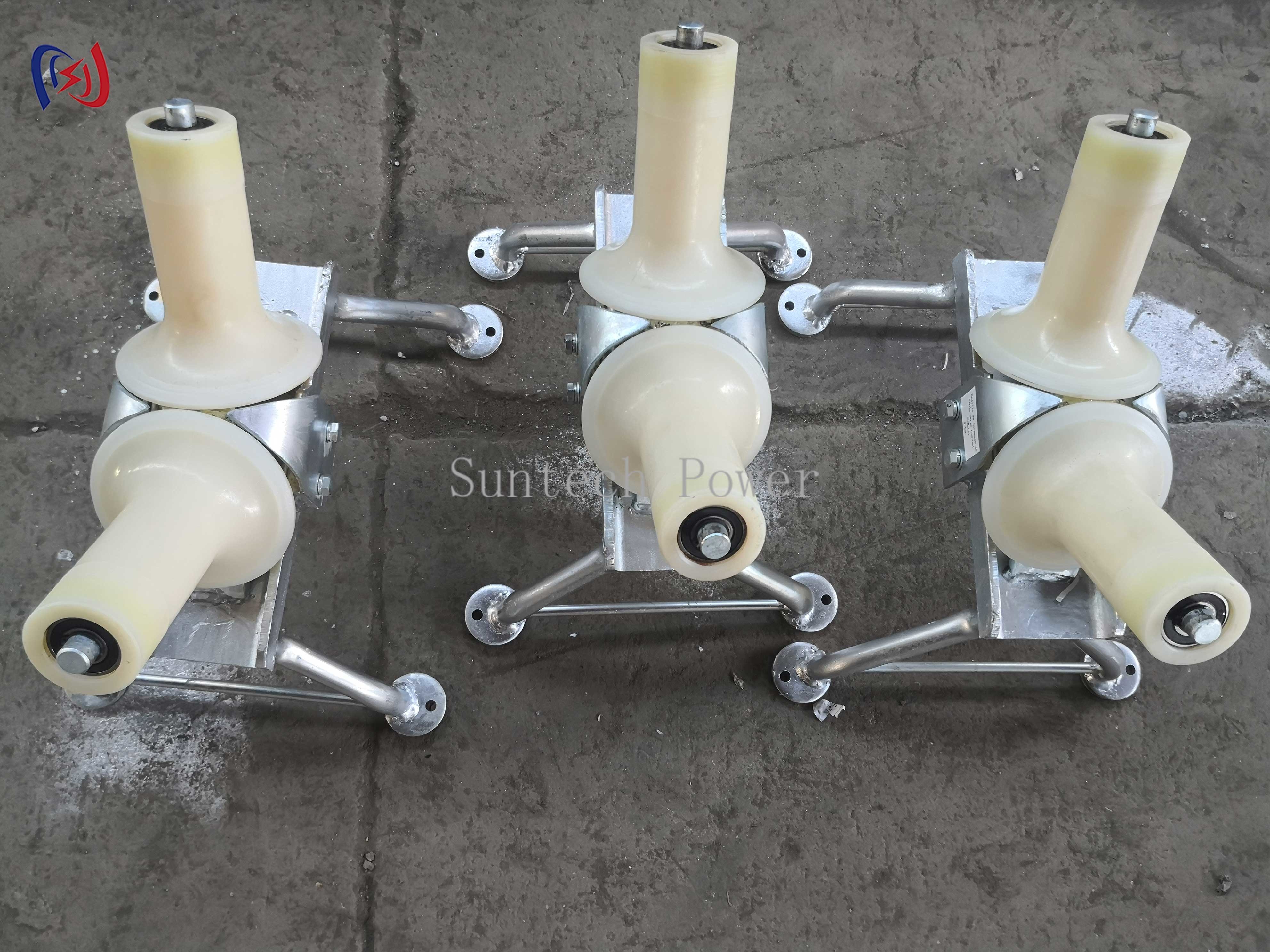 Cable Turning Radius Wire Pulling Rollers V Shaped Nylon Sheave