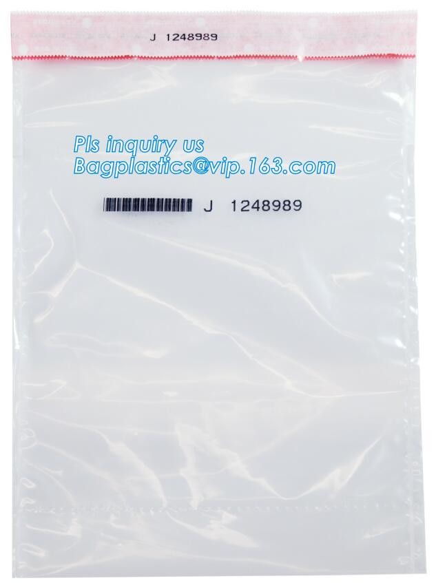 Opaque Tamper Evident Sealing Plastic Bank Money Steb Security Bag / Custom Self Adhesive Plastic Courier Bag, bagease