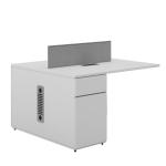 Modern Four-Person Office Desk Contemporary Design Durable MFC Panel Furniture