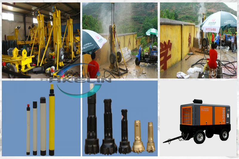 Portable pneumatic drilling rig, AKL-150D ground hole drilling machines