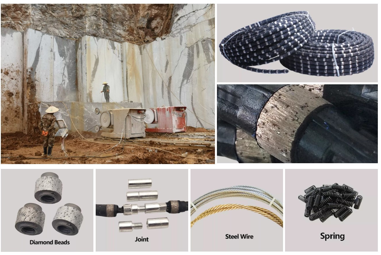 Diamond Wire Saw For Marble Quarry Cutting