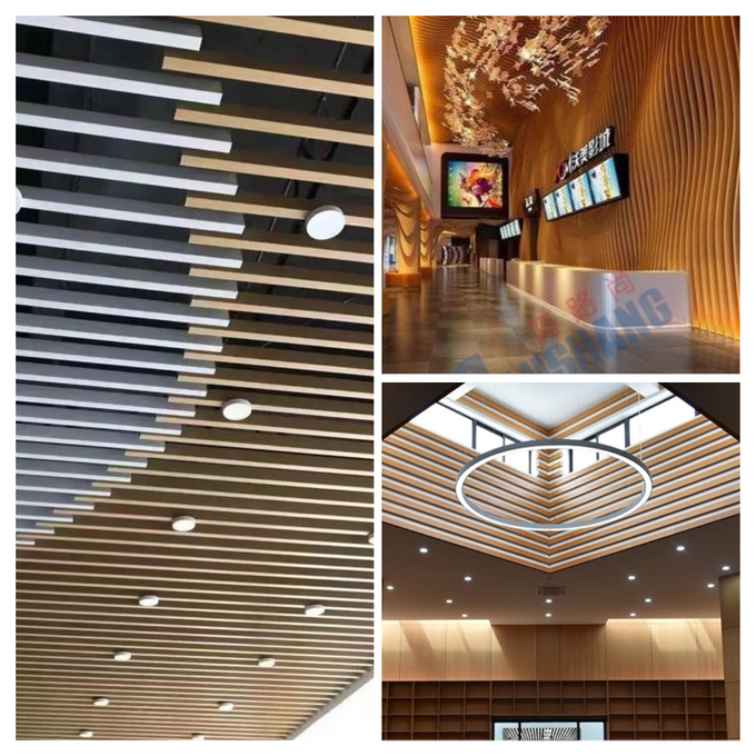 Waterproof U Shaped Aluminum Ceiling Aluminium Composite ISO9001 wall decoration ceiling sequence