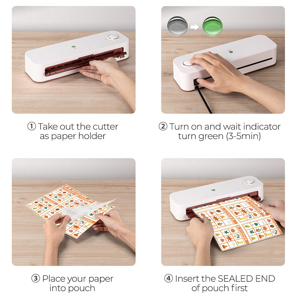 325*95*60mm A4 Desktop Laminator for Office School Small Photo Paper Laminating Machine