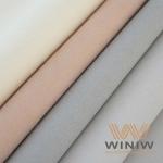 Gentle Texture Suede Light Blue Faux Microfiber Leather For Shoe Lining