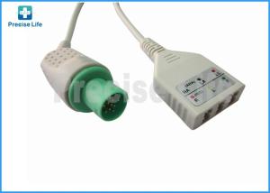 Quality Medical 3 lead Hellige ECG Monitor Cable , Round 10 pin connector wholesale