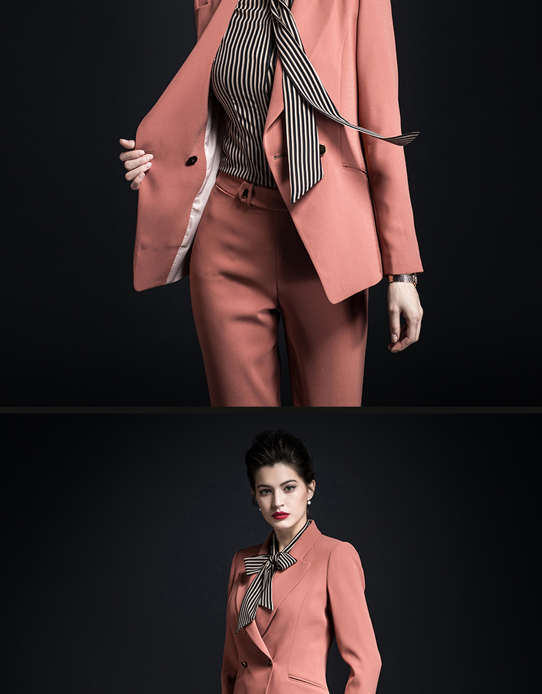 Professional Slim Fit Blazer for Ladies Office Women's Business Suits Two Pieces