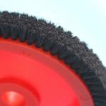 Red Body Stenter Machine Parts Monforts Small Type Brush Wheel Black Hair