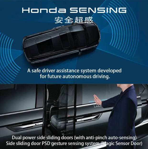2024 Dongfeng Hond-a Allison 2.0L Hybrid 7-Seater MPV 184 HP Energy Vehicle for Chinese Market at Affordable